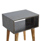 Ash Black Open Bedside - Price Crash Furniture