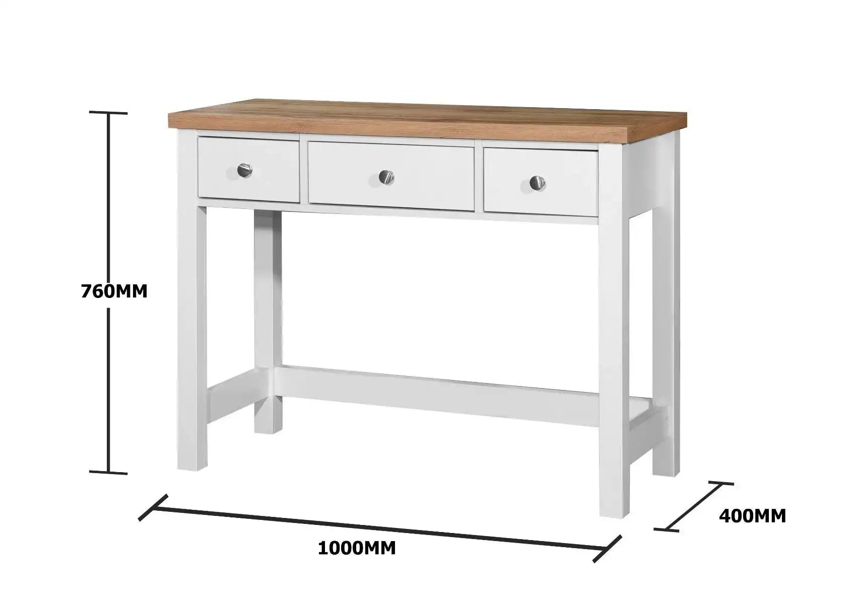 Astbury 3 Drawer Dressing Table / Console Table by TAD - Price Crash Furniture