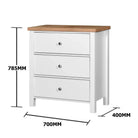Astbury 3 Drawer Chest of Drawers by TAD - Price Crash Furniture