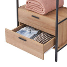 Claire Bedroom Open Wardrobe Riviera Oak 2 Drawer - Price Crash Furniture