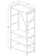 Claire Bedroom Open Wardrobe 4 Shelves in Light Oak - Price Crash Furniture