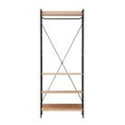 Claire Bedroom Open Wardrobe 4 Shelves in Light Oak - Price Crash Furniture