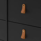 Barcelona Large Wide (4+4) 8 Drawer Chest of Drawers in Matt Black - Price Crash Furniture