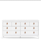 Barcelona Large Wide (4+4) 8 Drawer Chest of Drawers in White - Price Crash Furniture
