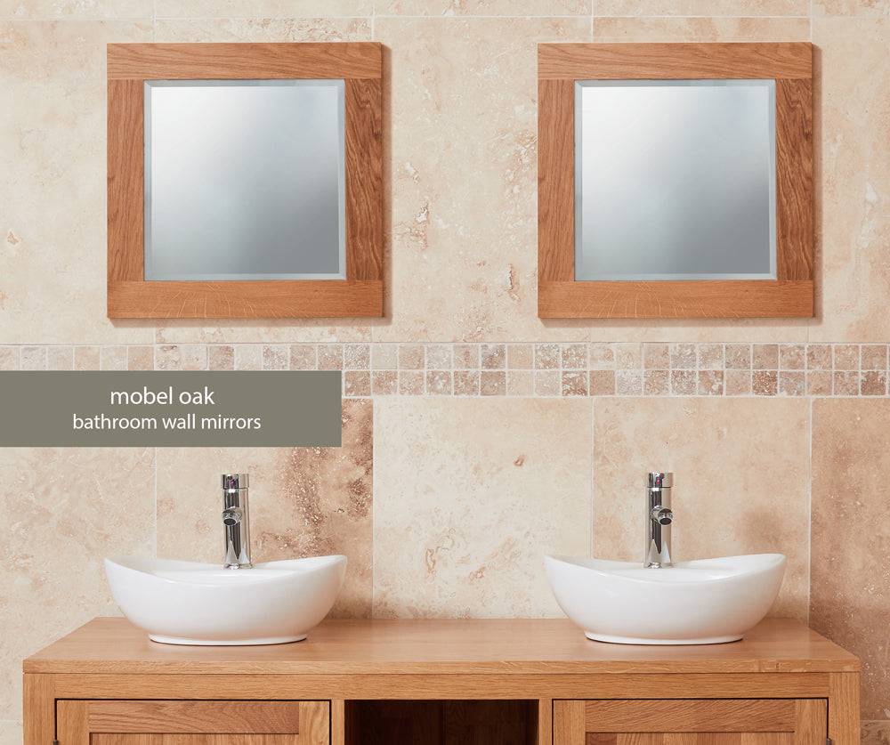 Baumhaus Bathroom Collection - Solid Oak Mirror (Small) - Price Crash Furniture