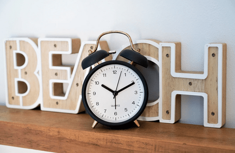 Black & Gold Metal Alarm Clock - Price Crash Furniture