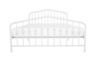 Bushwick King Bed in White Metal by Dorel - Price Crash Furniture