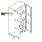 Carver Tall Storage Cabinet in Black and Weathered Oak by Dorel - Price Crash Furniture