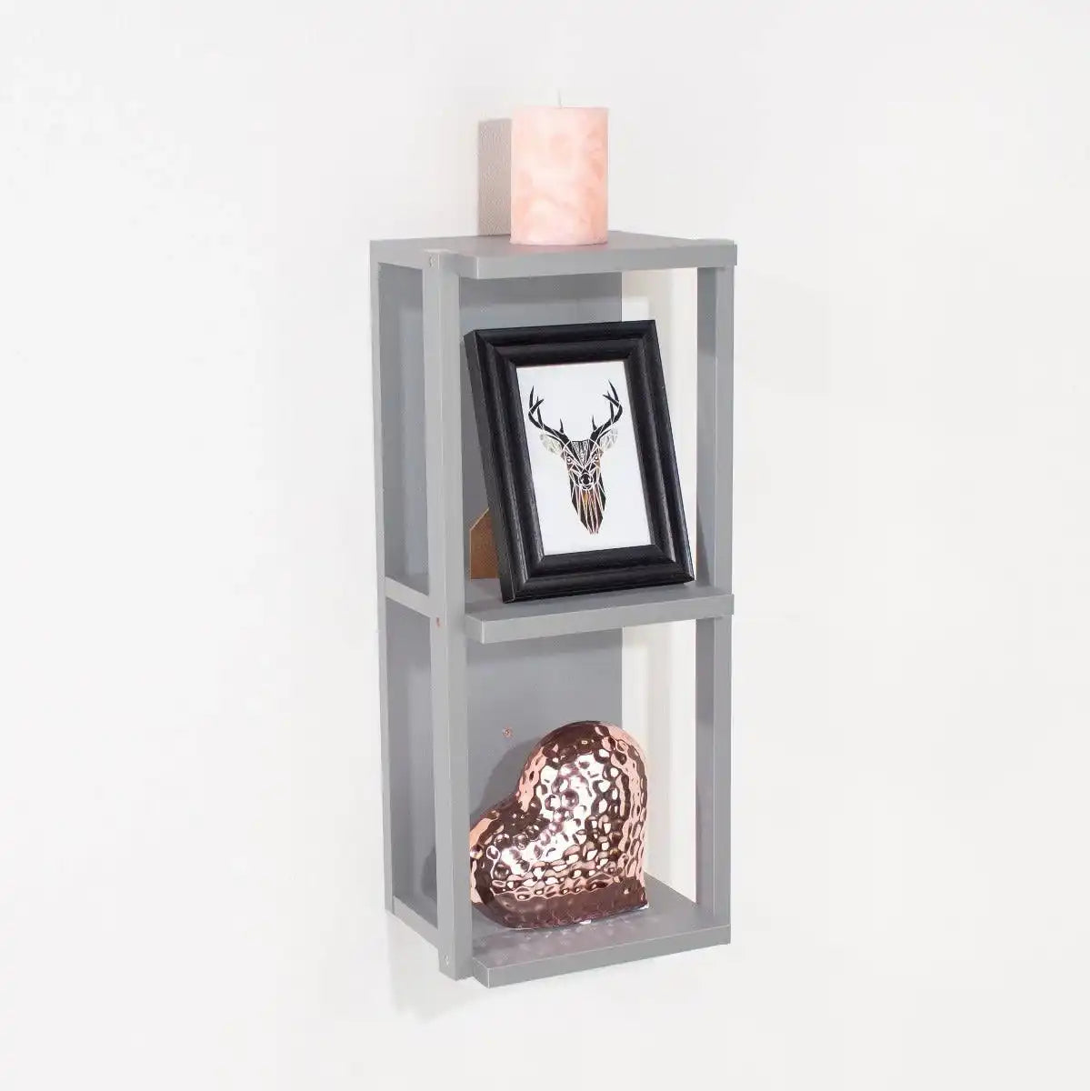 Core Arran Light Grey 3 Shelf Narrow Wall Unit by Core - Price Crash Furniture