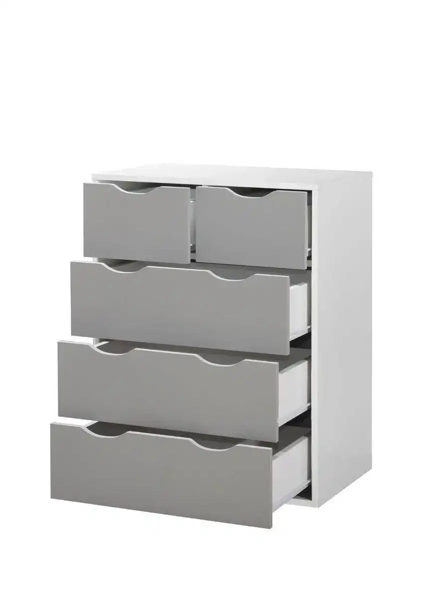 Alton 4 Piece Bedroom Set in Grey and White by TAD - Price Crash Furniture