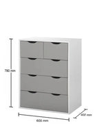 Alton 4 Piece Bedroom Set in Grey and White by TAD - Price Crash Furniture