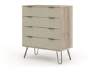 Core Products Augusta 4 Drawer Chest of Drawers in Driftwood & Calico - Price Crash Furniture