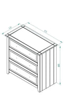 Core Products Capri 3 Drawer Wide Chest White - Price Crash Furniture