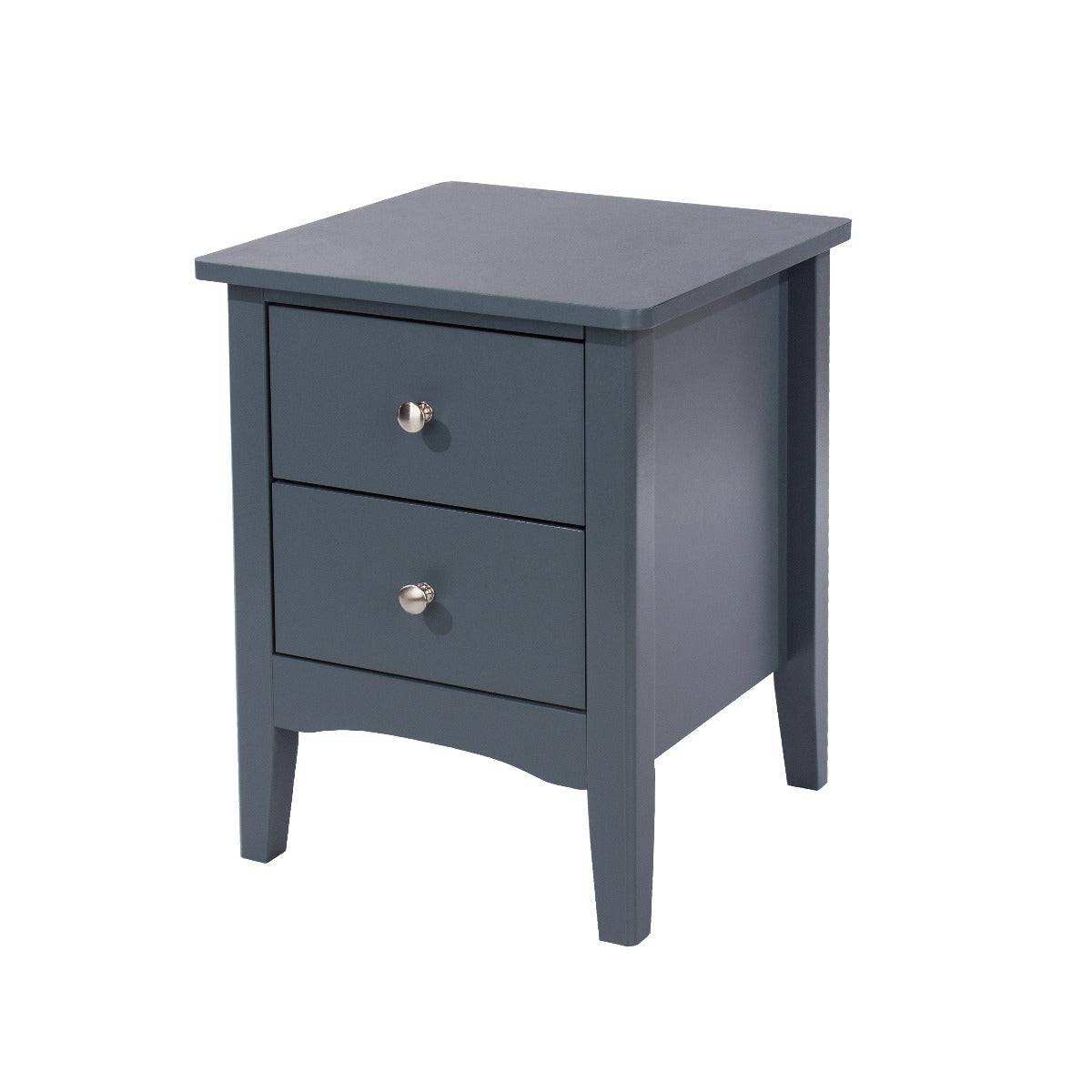 Core Products Como Blue 2 drawer petite beside cabinet - Price Crash Furniture