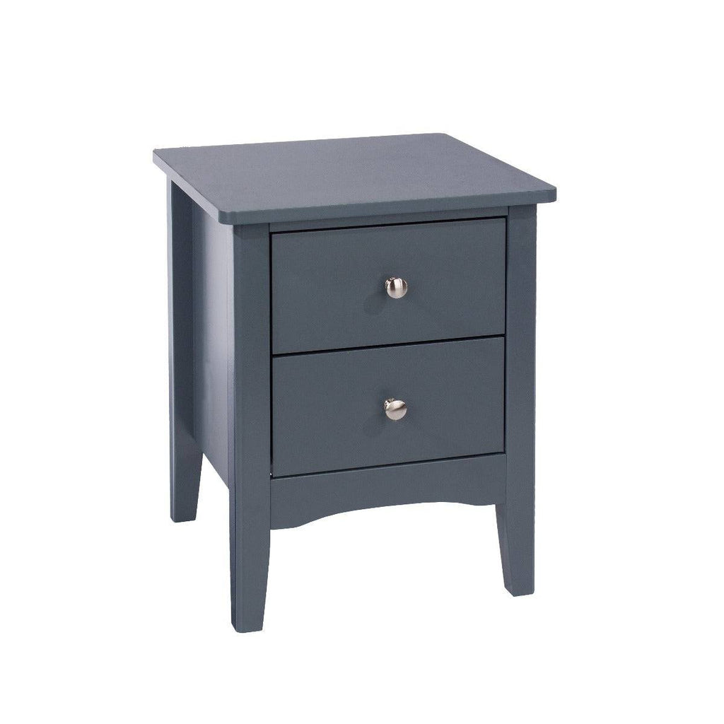 Core Products Como Blue 2 drawer petite beside cabinet - Price Crash Furniture