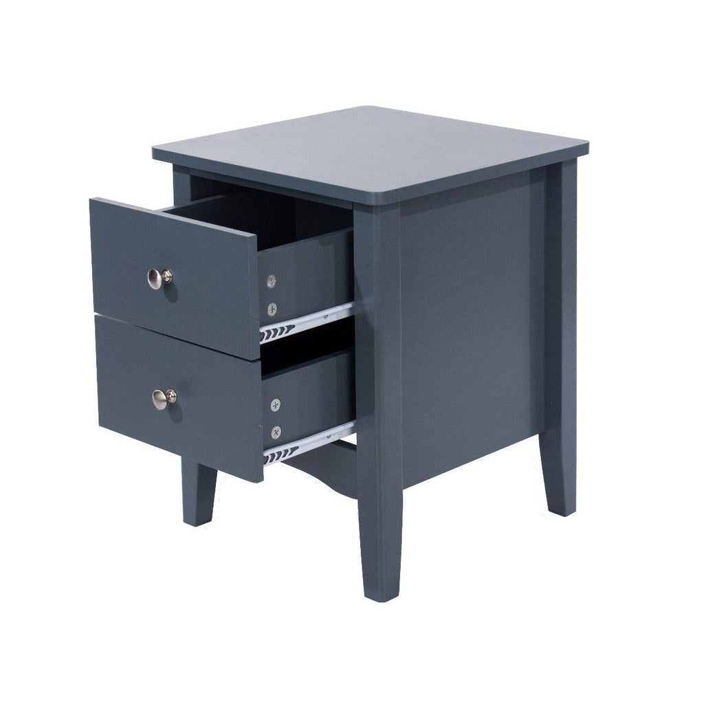 Core Products Como Blue 2 drawer petite beside cabinet - Price Crash Furniture
