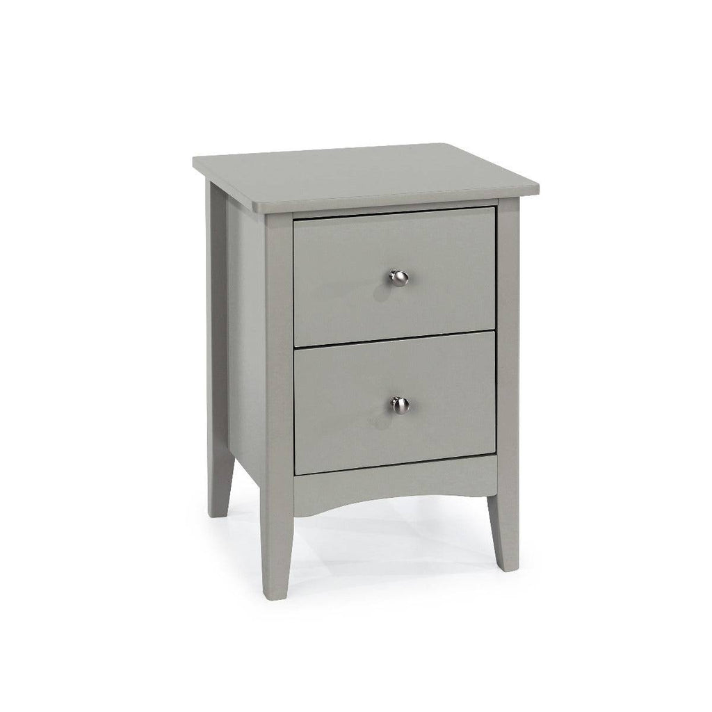 Core Products Como Light Grey 2 drawer beside cabinet - Price Crash Furniture