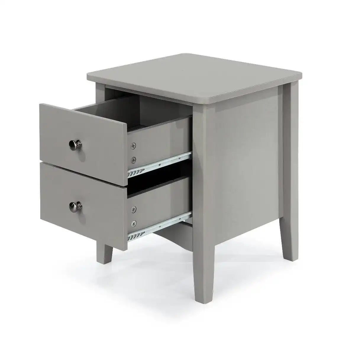 Core Products Como Light Grey 2 drawer petite beside cabinet - Price Crash Furniture