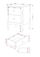 Core Products Como Light Grey 2 drawer petite beside cabinet - Price Crash Furniture