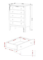 Core Products Como Light Grey 5 drawer chest - Price Crash Furniture