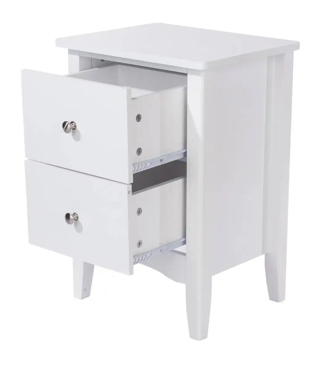 Core Products Como White 2 drawer beside cabinet - Price Crash Furniture