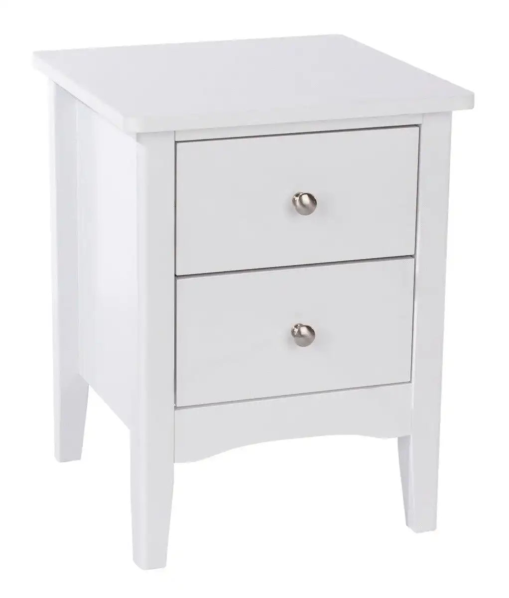 Core Products Como White 2 drawer petite beside cabinet - Price Crash Furniture