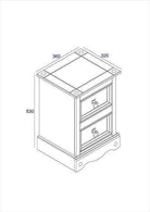 Core Products Corona Grey Petite Bedside Table - Price Crash Furniture
