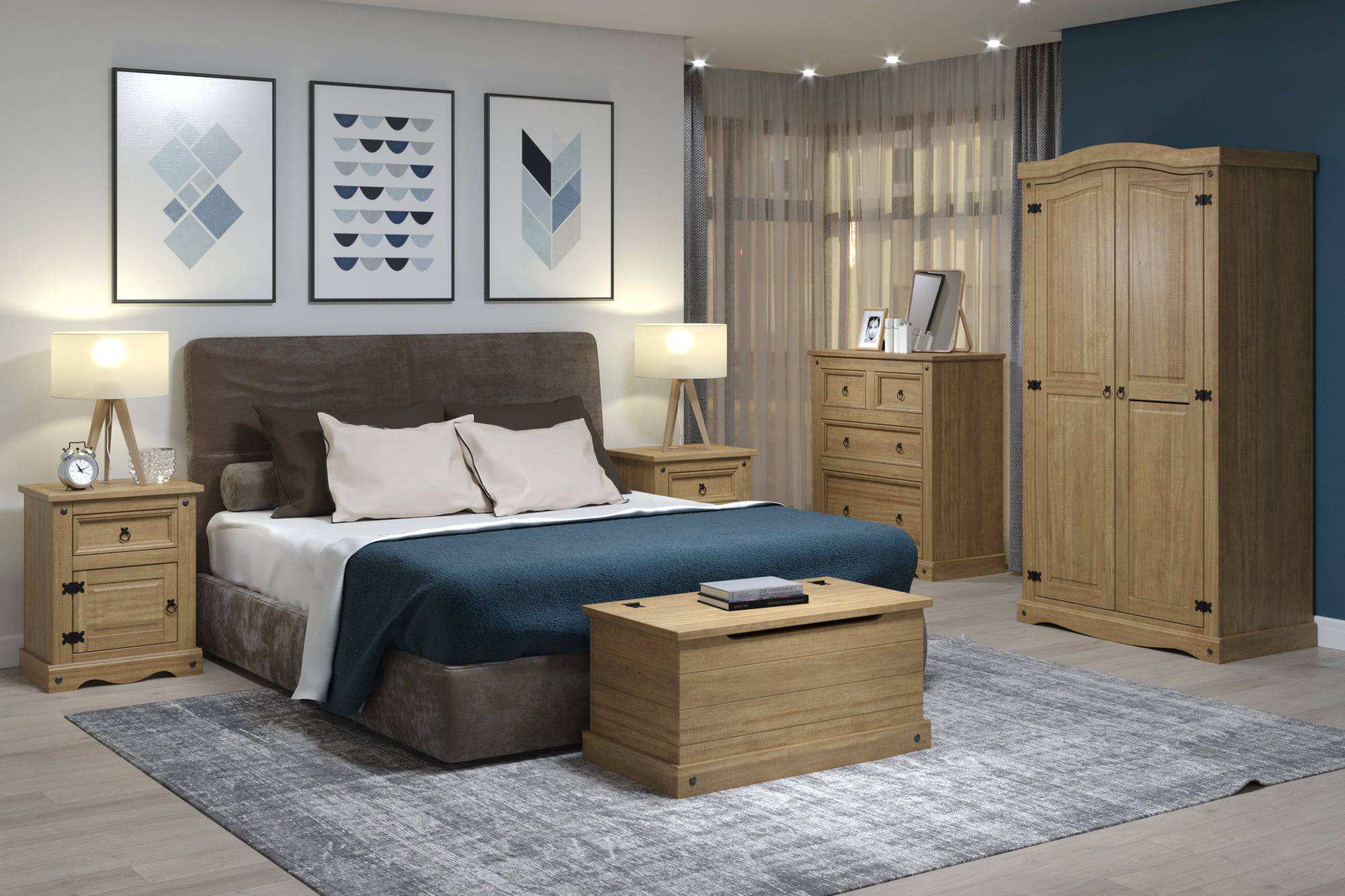 Core Products Corona Pine 2 Door Wardrobe - Price Crash Furniture