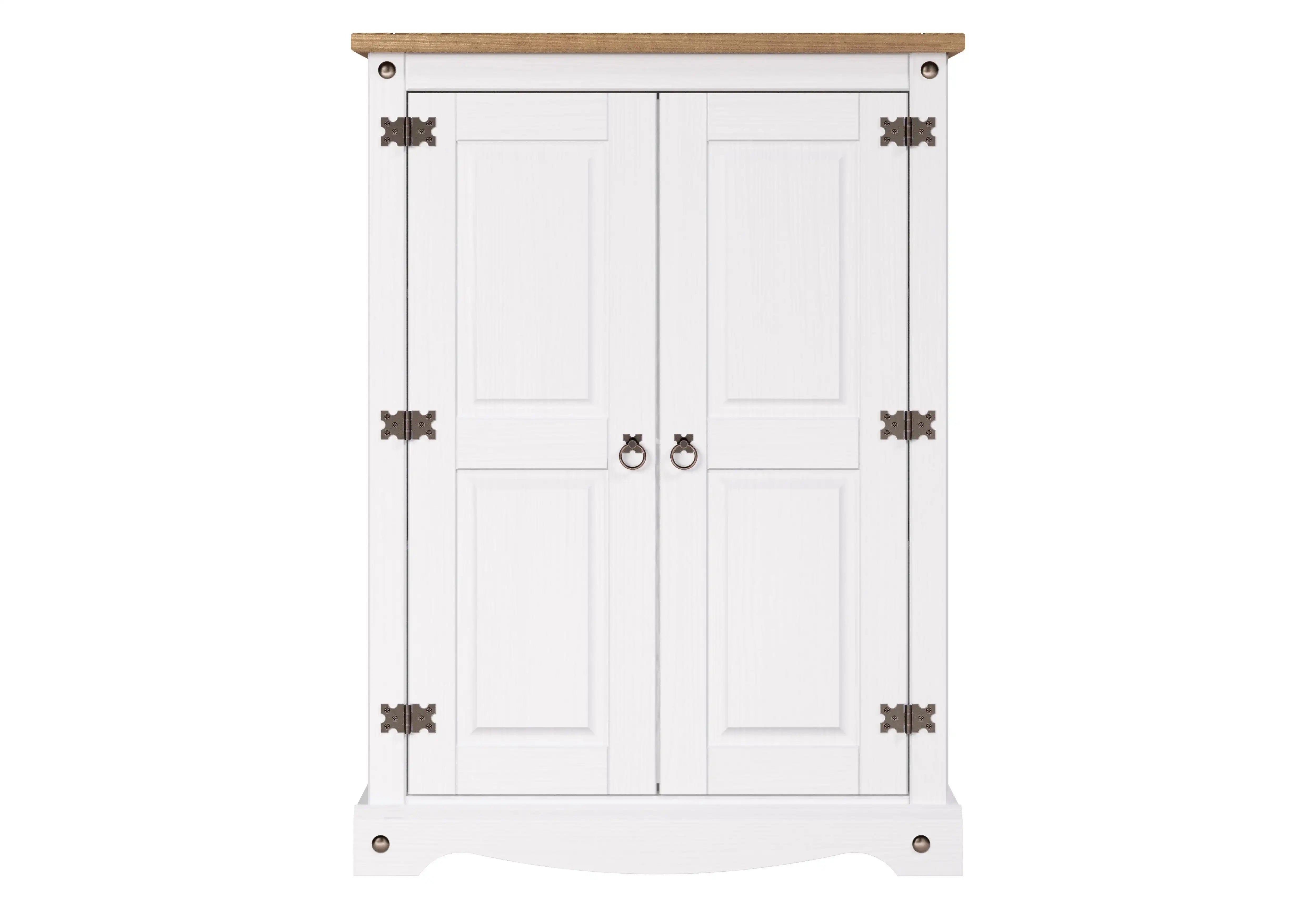Core Products Corona Pine White Washed 2 Door Cupboard Unit - Price Crash Furniture