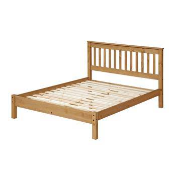 Corona Capri 4'6" Lowend Double Bed Frame in Waxed Pine - Price Crash Furniture