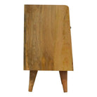 District Diamond Patterned Bedside Cabinet with 3 Shelves and 1 Drawer - Price Crash Furniture