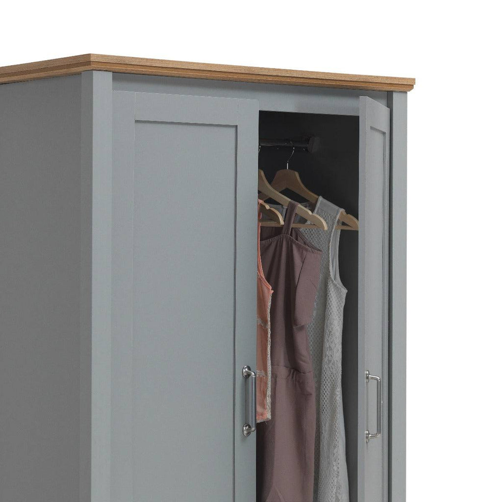 Eaton Wardrobe in Grey by TAD - Price Crash Furniture