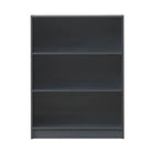 Essentials Bookcase Low Wide in Dark Grey by TAD - Price Crash Furniture