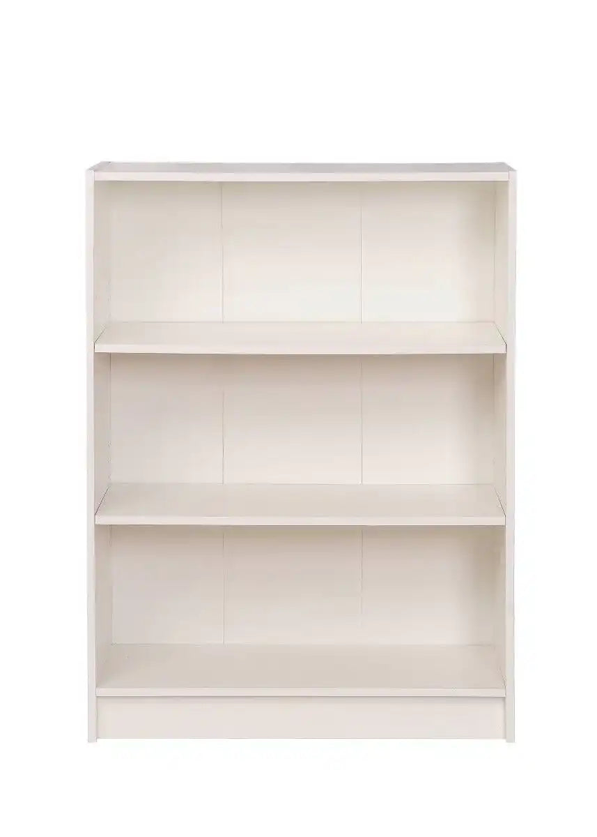 Essentials Bookcase Low Wide in White by TAD - Price Crash Furniture