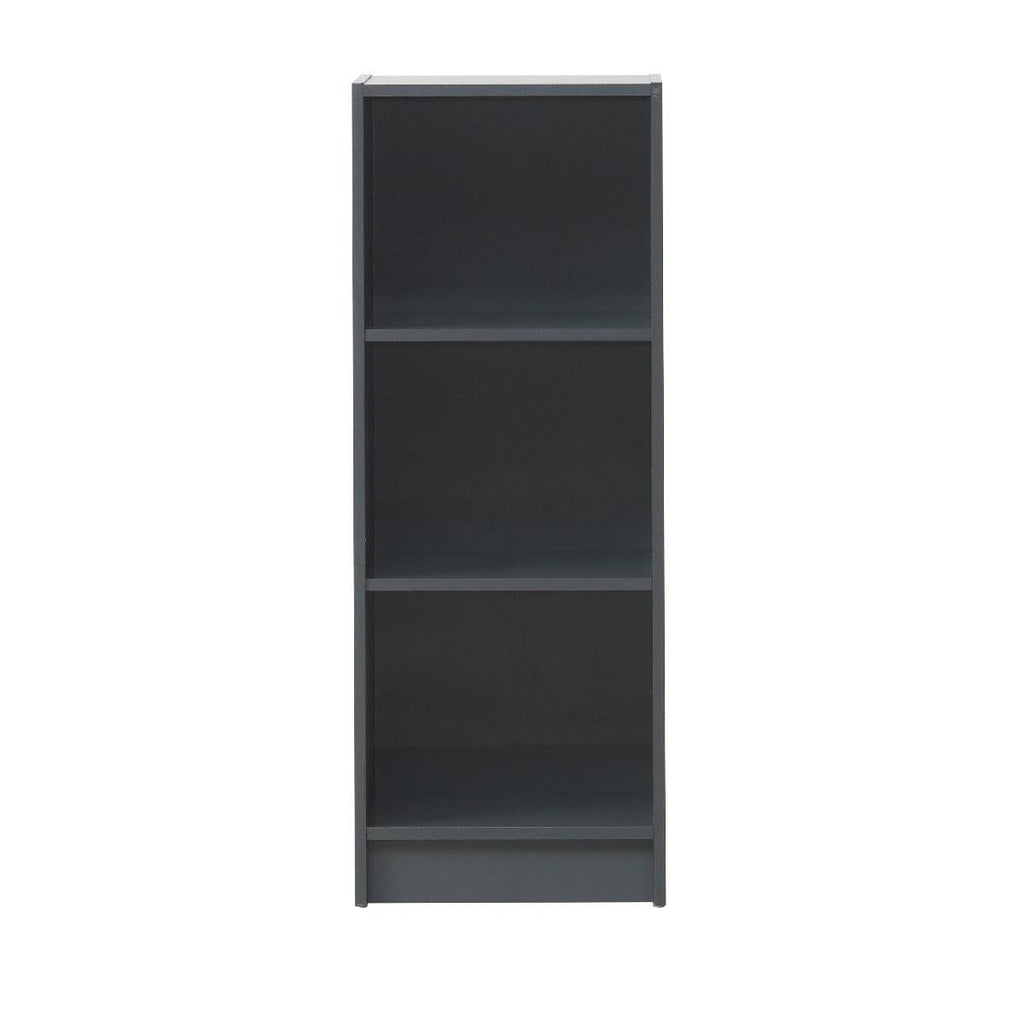 Essentials Bookcase Medium Narrow in Dark Grey by TAD - Price Crash Furniture