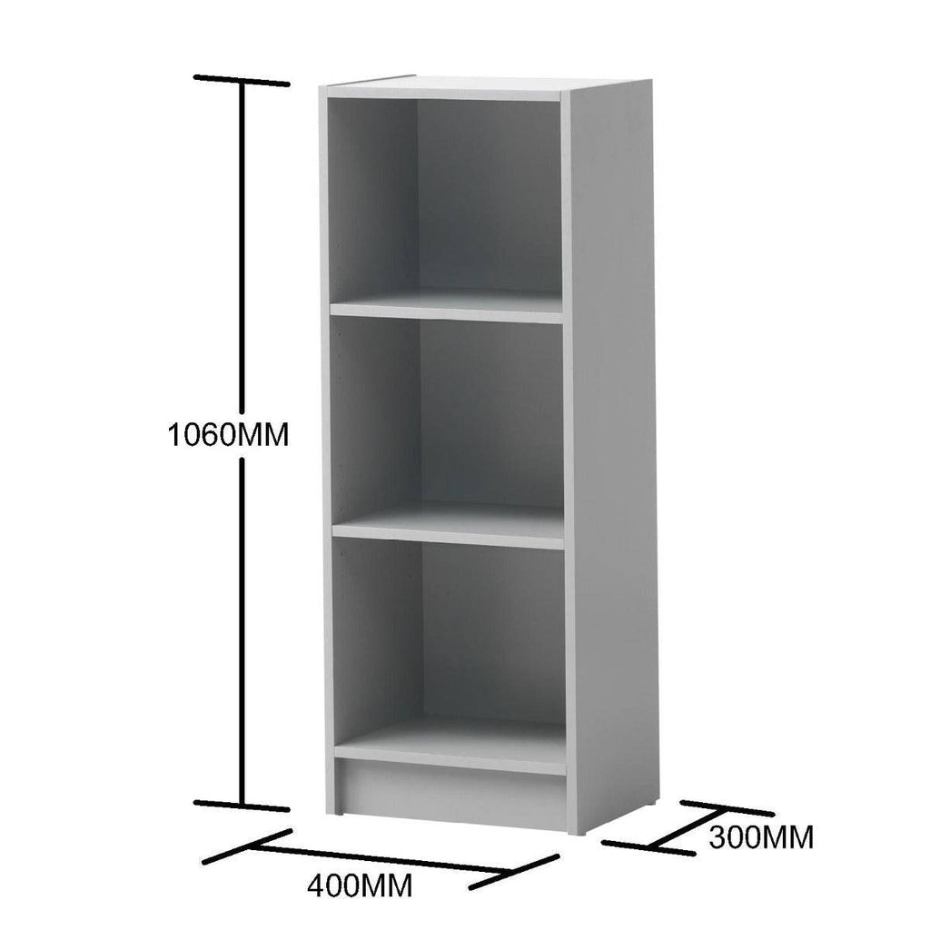 Essentials Bookcase Medium Narrow in Grey by TAD - Price Crash Furniture