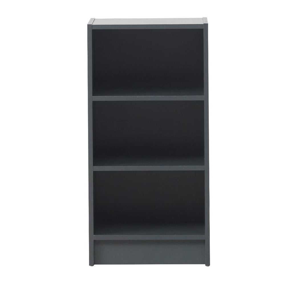 Essentials Bookcase Small Narrow in Dark Grey by TAD - Price Crash Furniture