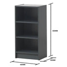 Essentials Bookcase Small Narrow in Dark Grey by TAD - Price Crash Furniture