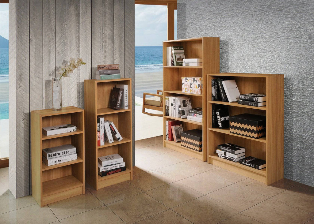Essentials Bookcase Small Narrow in Oak by TAD - Price Crash Furniture