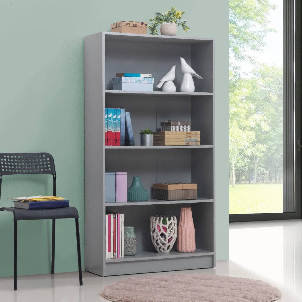 Essentials Bookcase Tall Wide in Grey by TAD - Price Crash Furniture