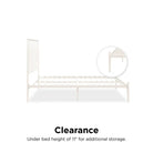 Giulia Modern Metal Double Bed in White by Dorel at Price Crash Furniture - Price Crash Furniture