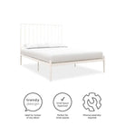 Giulia Modern Metal Double Bed in White by Dorel at Price Crash Furniture - Price Crash Furniture