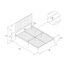 Giulia Modern Metal Double Bed in White by Dorel at Price Crash Furniture - Price Crash Furniture