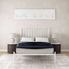 Giulia Modern Metal Double Bed in White by Dorel at Price Crash Furniture - Price Crash Furniture