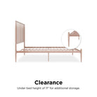 Giulia Modern Metal King Size Bed in Pink by Dorel - Price Crash Furniture
