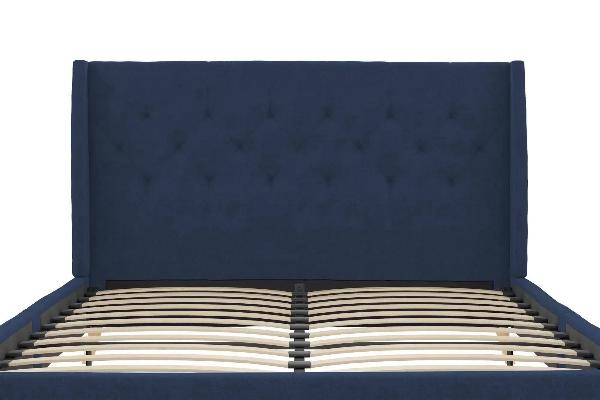 Her Majesty Linen Double Bed - in Blue by Dorel - Price Crash Furniture