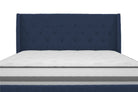 Her Majesty Linen King Size Bed - in Blue by Dorel - Price Crash Furniture