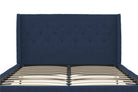 Her Majesty Linen King Size Bed - in Blue by Dorel - Price Crash Furniture