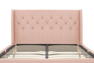 Her Majesty Linen King Size Bed - in Pink by Dorel - Price Crash Furniture