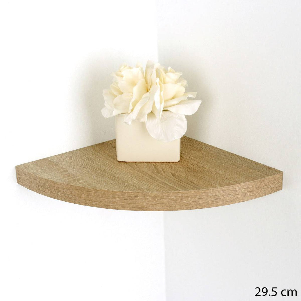 Hudson Foiled Oak 29.5cm Corner Shelf Kit by Core - Price Crash Furniture